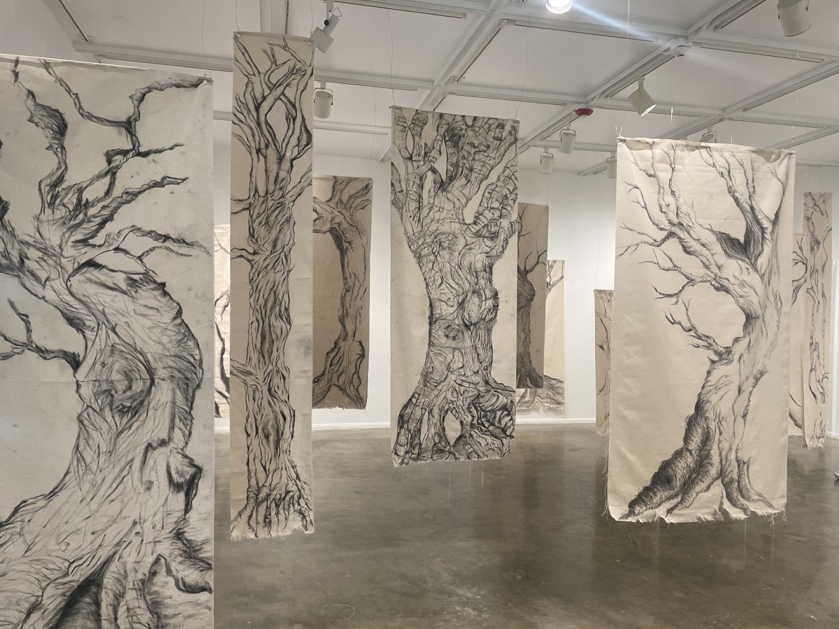 Artery 2024 trees on fabric panels