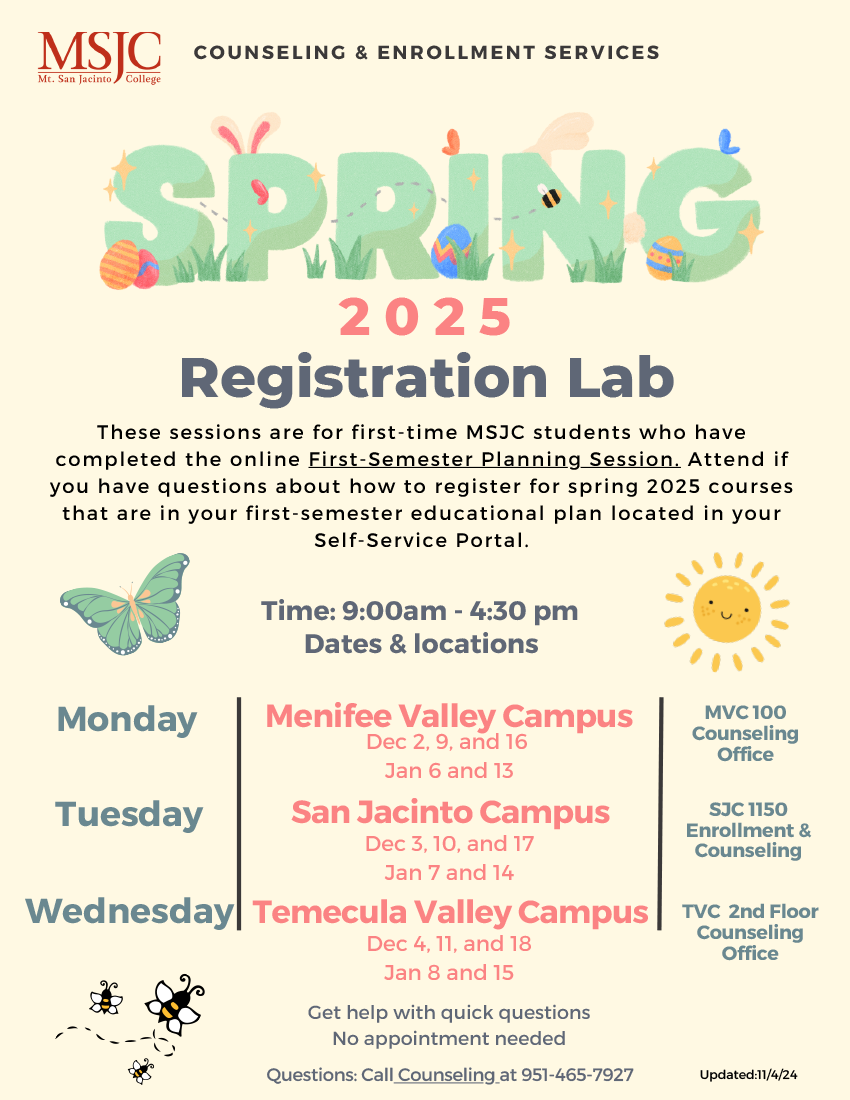 Spring 2025 Registration Lab