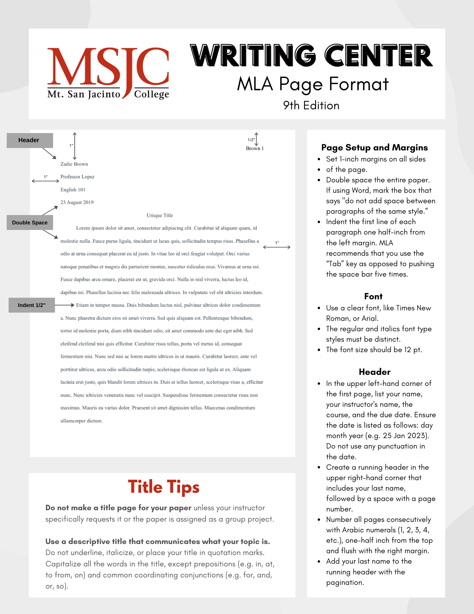 Citation Guide Handouts